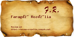 Faragó Rozália névjegykártya